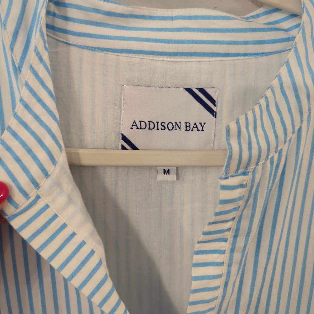Addison Bay Dress Blue White Stripe Size Medium‎ Tuckernuck - Picture 5 of 9
